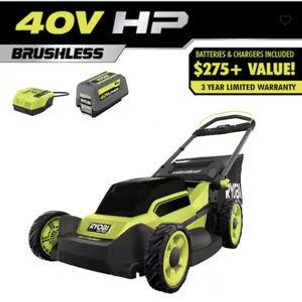 40V HP Brushless 20 in. Cordless Battery Walk Behind Push Lawn Mower with 6.0 Ah Battery and Charger