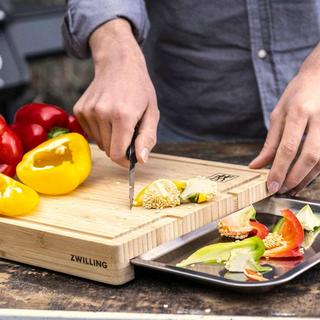BBQ+ Bamboo Cutting Board with Tray