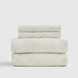 Organic Brushed Cotton Sheet Set in Ivory - King