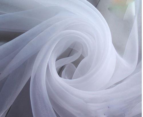120" Wide (10ft Wide) x 120 Yards Roll - White Sheer Voile Chiffon Fabric - Sedona DESIGNZ Brand Perfect for Draping Panels and Masking for Weddings & Events (White)