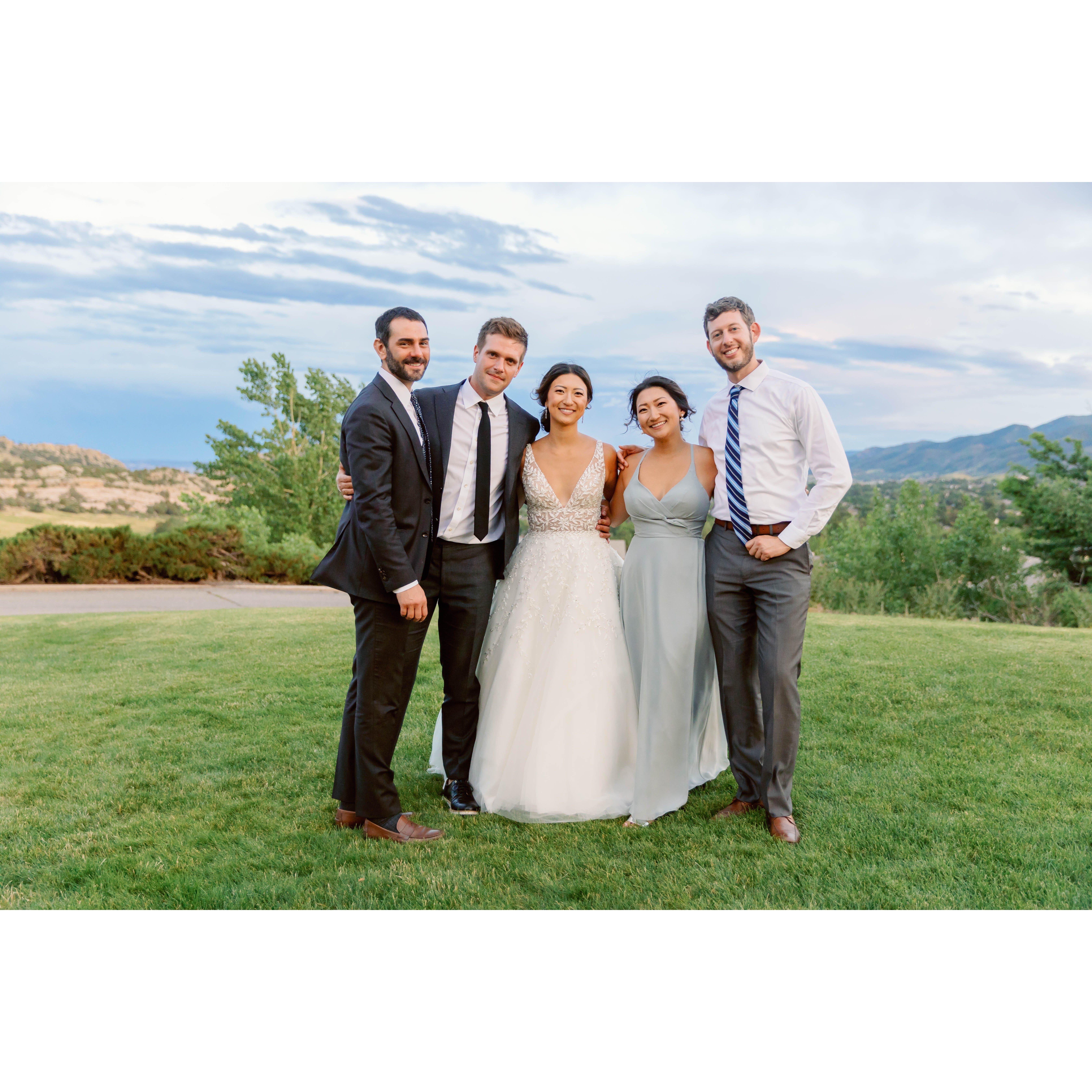 Celebrating at Angela and Dan's wedding in 2022.