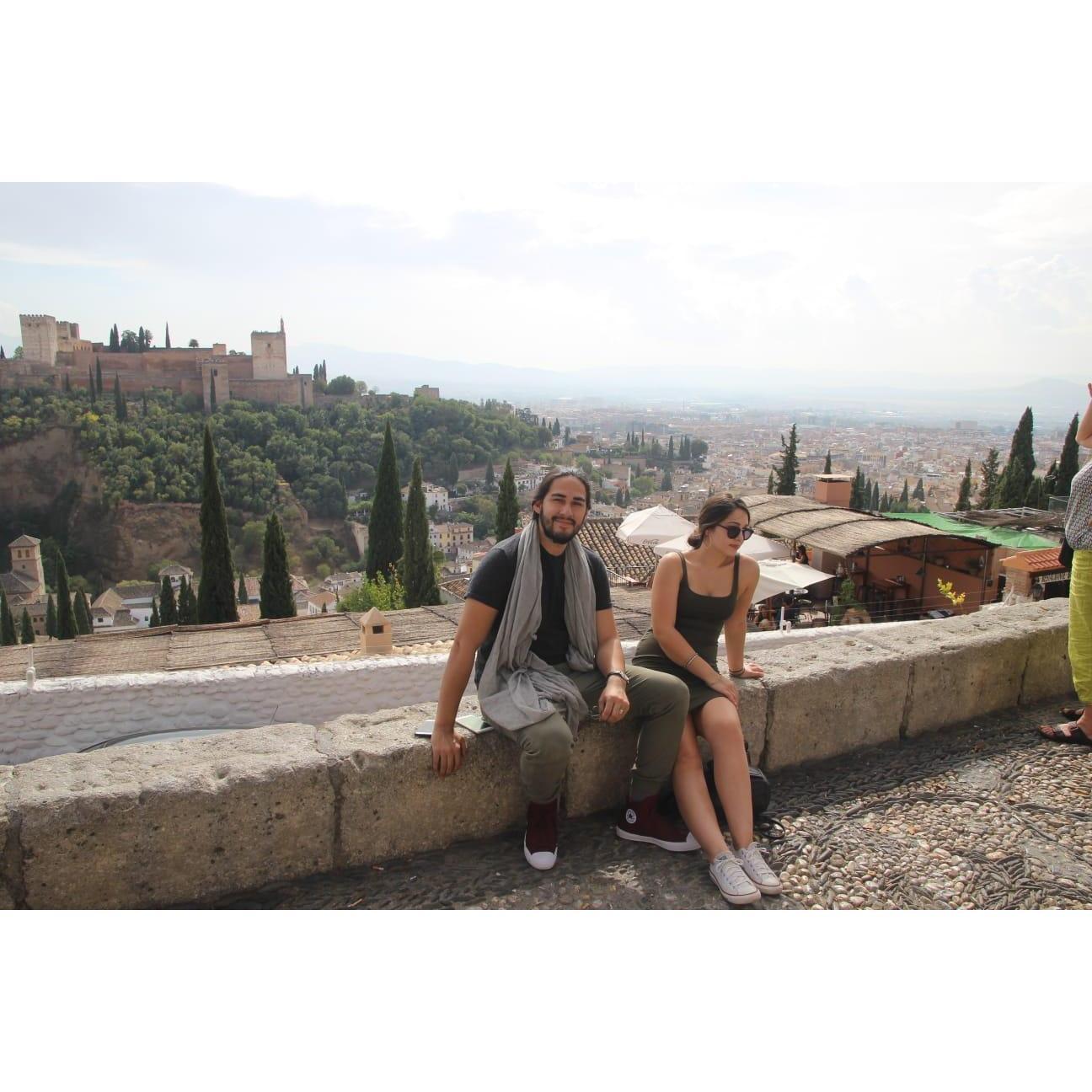 In Granada, Spain with a view of The Alhambra
