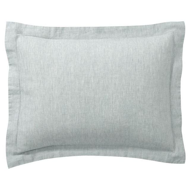 Mineral Blue Belgian Flax Linen Shams, Standard, Set of 2
