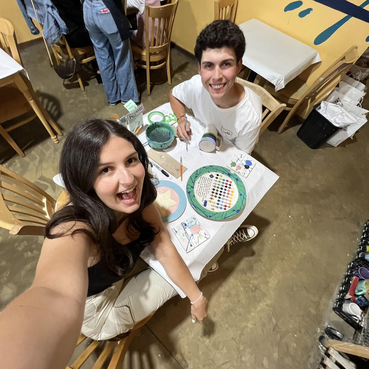 Zak moved to California for summer sales. This meant more time together for Zak and Liv. Date day in California at Color me Mine!