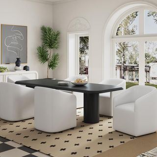 Anna Round Dining Armchair, Set of 2