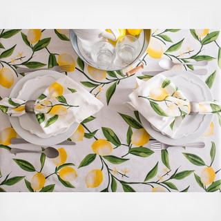 Lemon Bliss Print Round Tablecloth