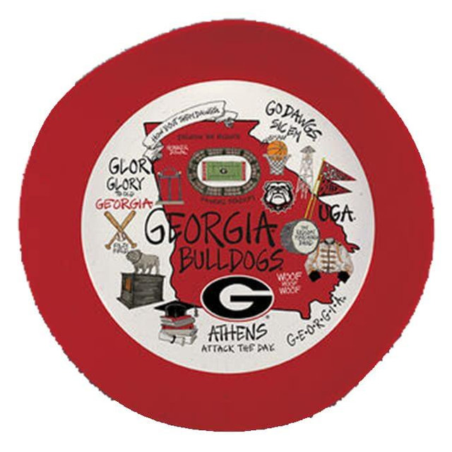 Georgia Bulldogs Heavyweight Melamine Bowl, Red