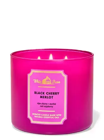 White Barn Black Cherry Merlot 3-Wick Candle