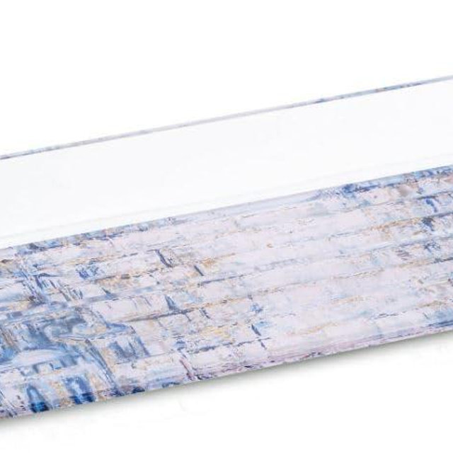 Waterdale Collection Modern Lucite Bread Tray, 6x14x0.25in, Clear, Art Style, Glossy Finish, Extra Thick 1/4''
