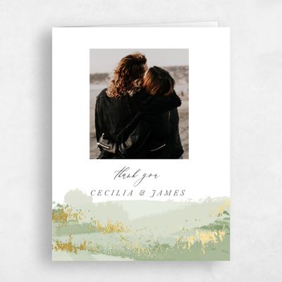 Green Wedding Thank You - Ione Photo Foil