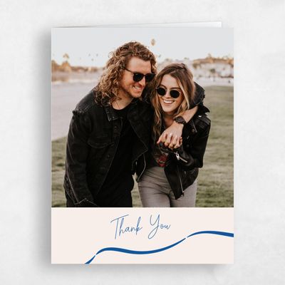 Blue Photo Wedding Thank You - Cosette Photo