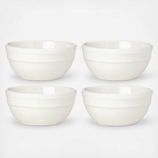 Sculpted Stripe Fruit Bowl, Set of 4