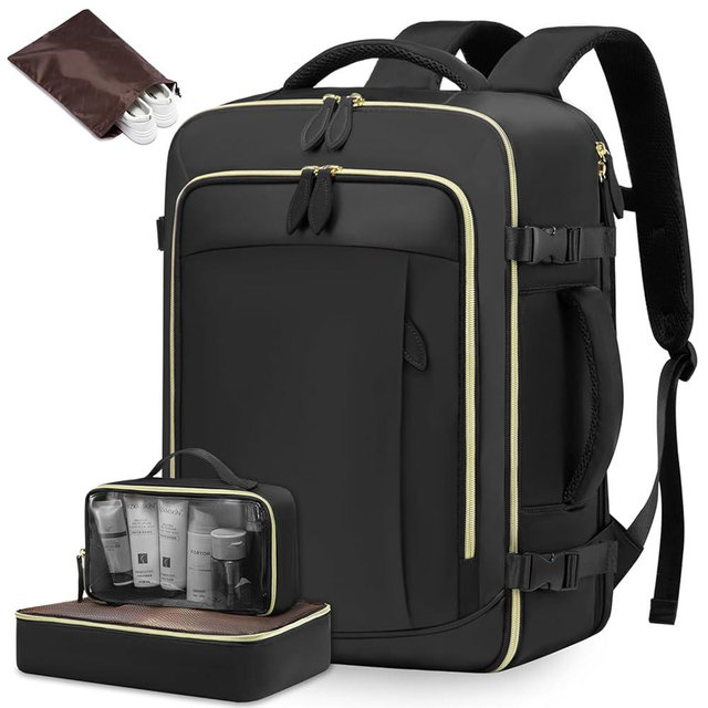 LOVEVOOK Travel Backpack for Women, 40L Carry On Backpack with 3 Packing Cubes,TSA Personal Item Travel Bag Airline Approved, Water Resistant Weekender Overnight Luggage Daypack, Fits 17 Inch Laptop