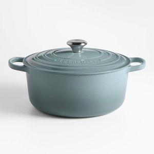 Le Creuset Signature 7.25-Qt. Sea Salt Enameled Cast Iron Round Dutch Oven + Reviews | Crate & Barrel