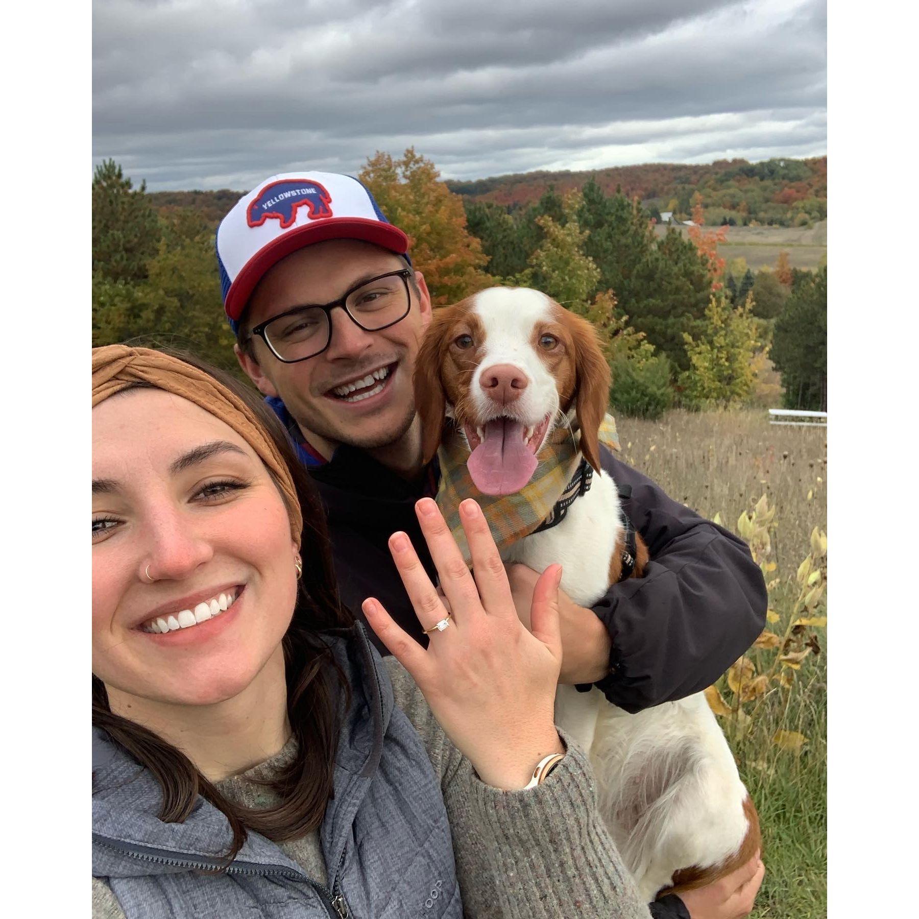 Right after he popped the question!