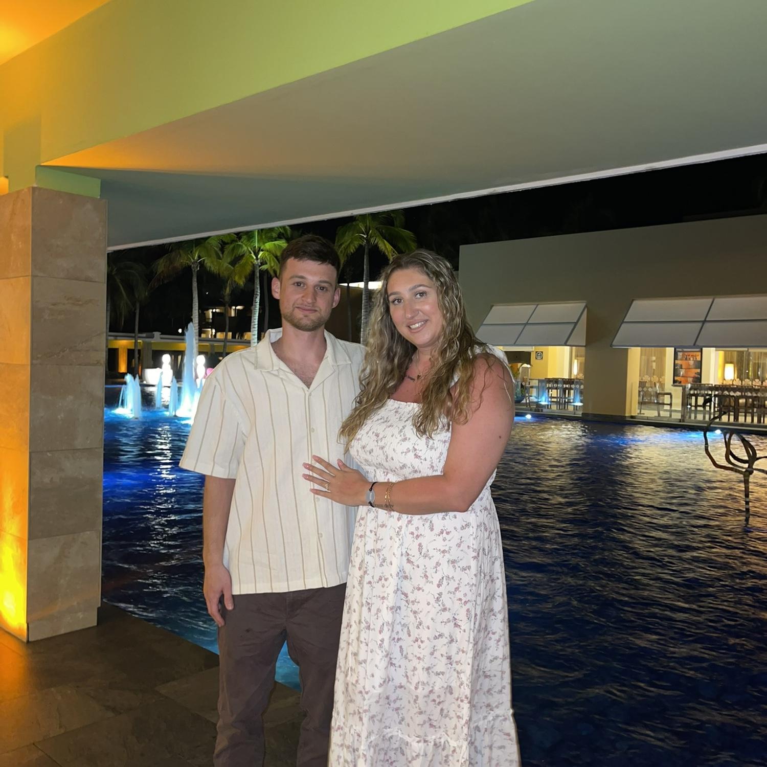The day we got engaged in Riviera Maya Mexico!