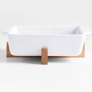 Oven-to-Table Baking Dish with Wood Trivet | Crate & Barrel