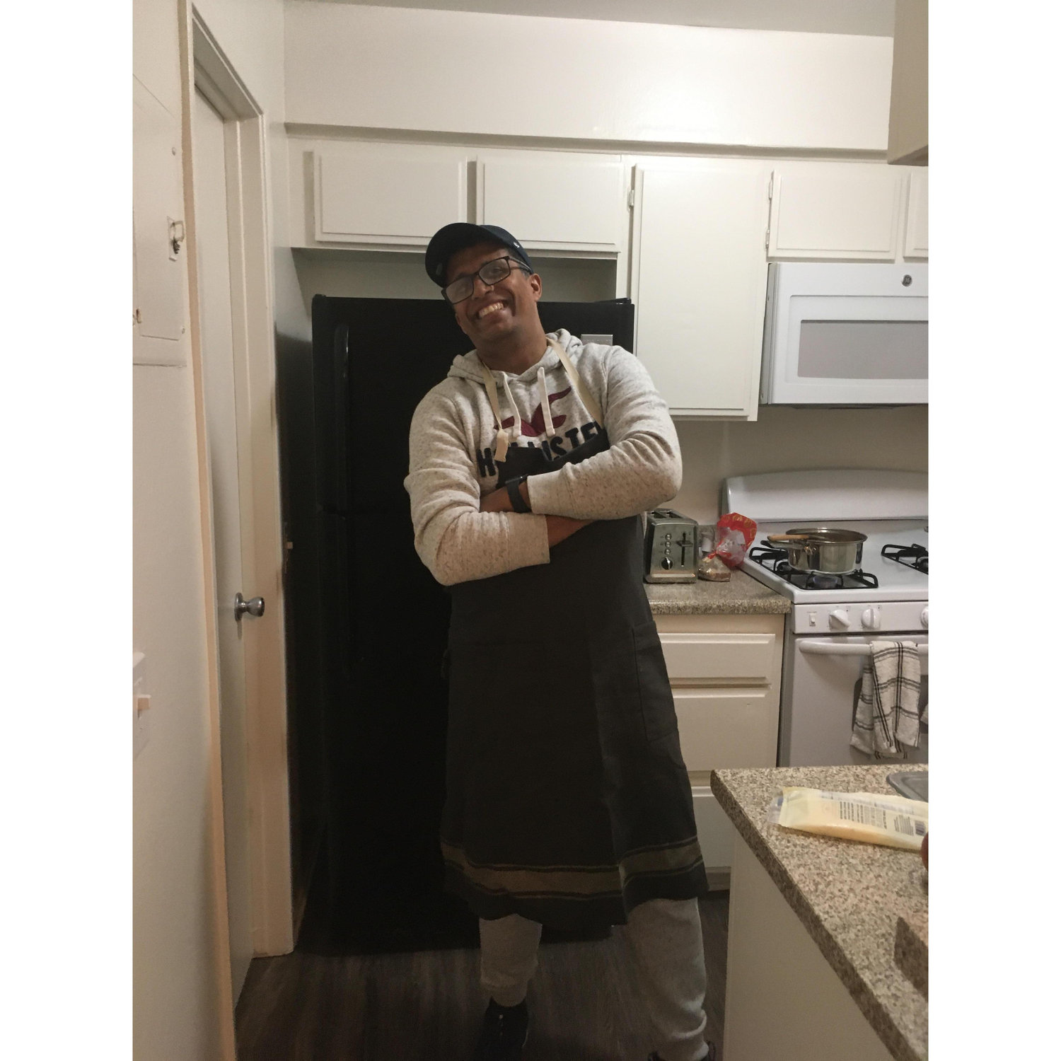 The first time he made Lisa his amazing bolognese and pasta. He's awesome in the kitchen!