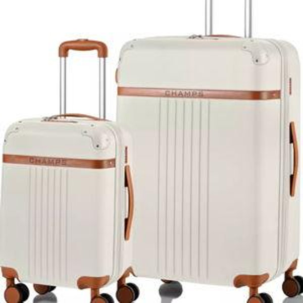 Ivory 2-Pc. Vintage Hardside Luggage Set