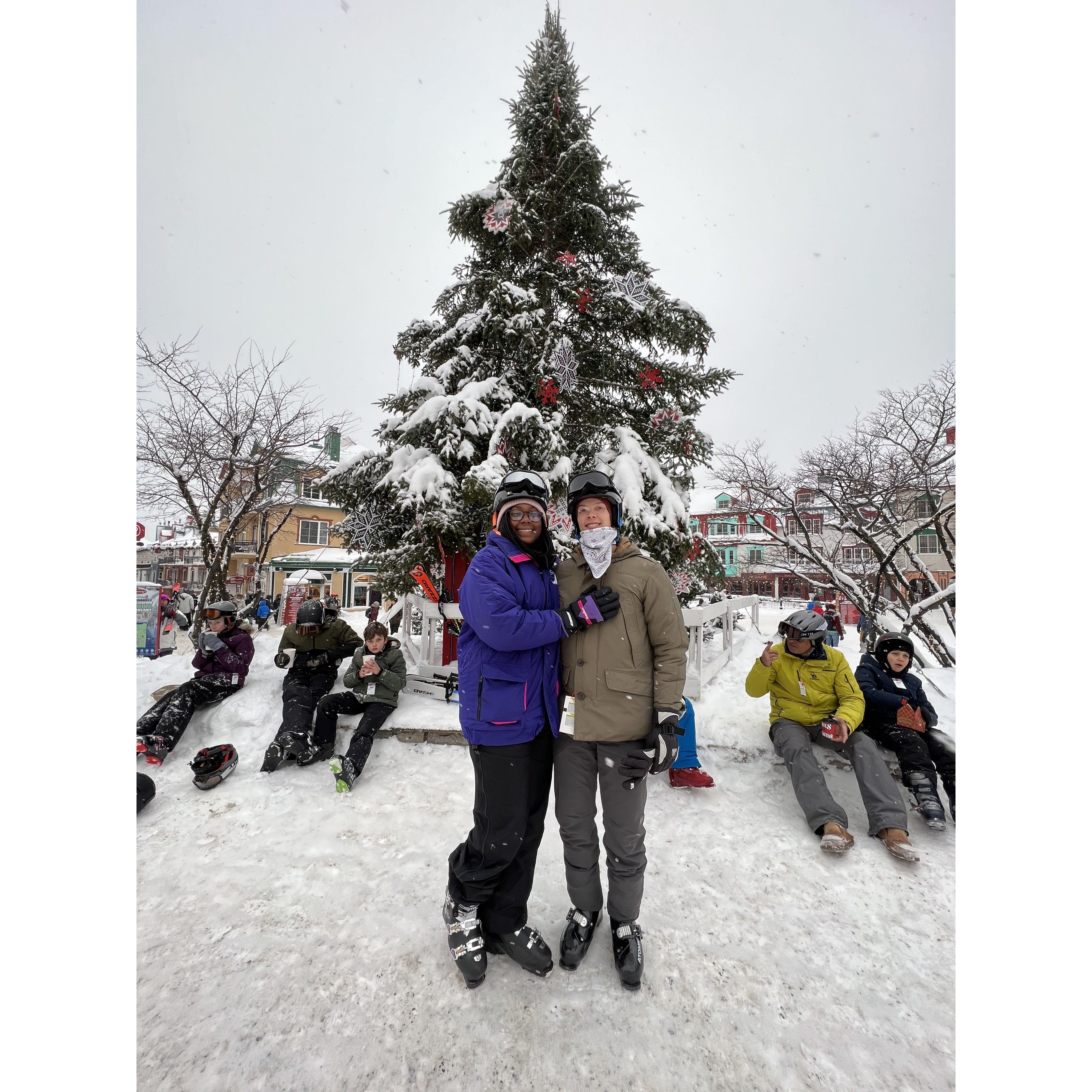 Skiing in Montreal.