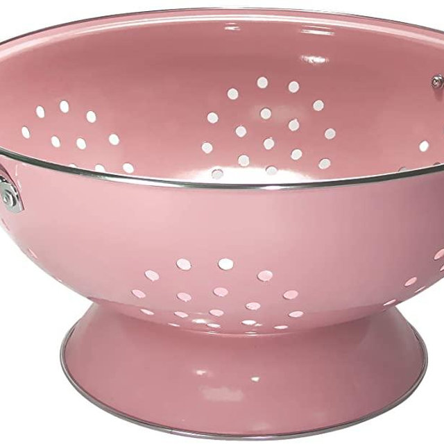 Calypso Basics 7 Quart powder coated Colander, Pink