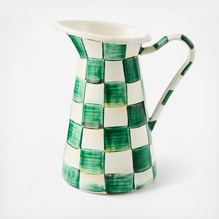 Emerald Check Stainless Steel Practical Pitcher
