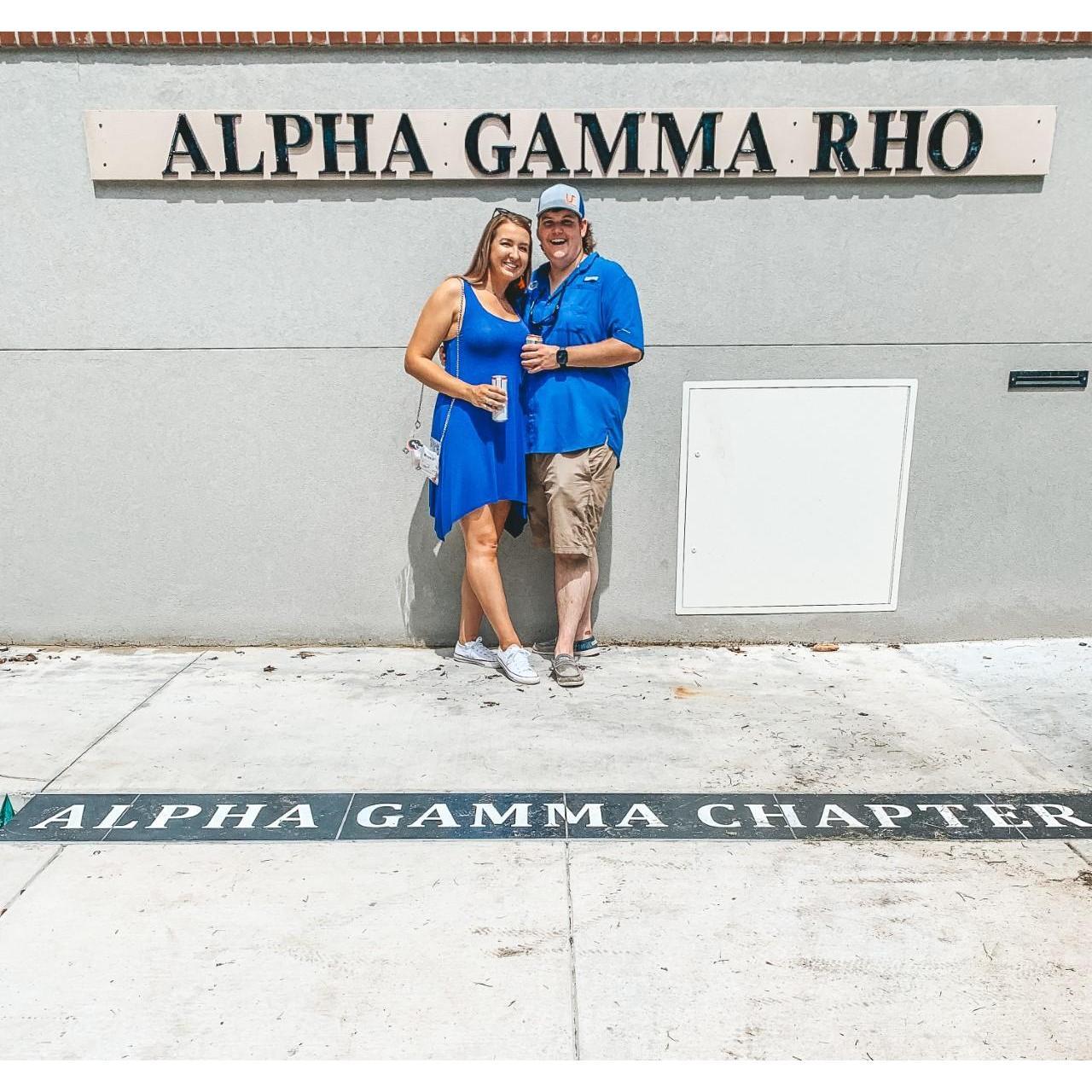 Visiting Zach's fraternity house at the University of Florida in Gainesville, Florida. September 18, 2021