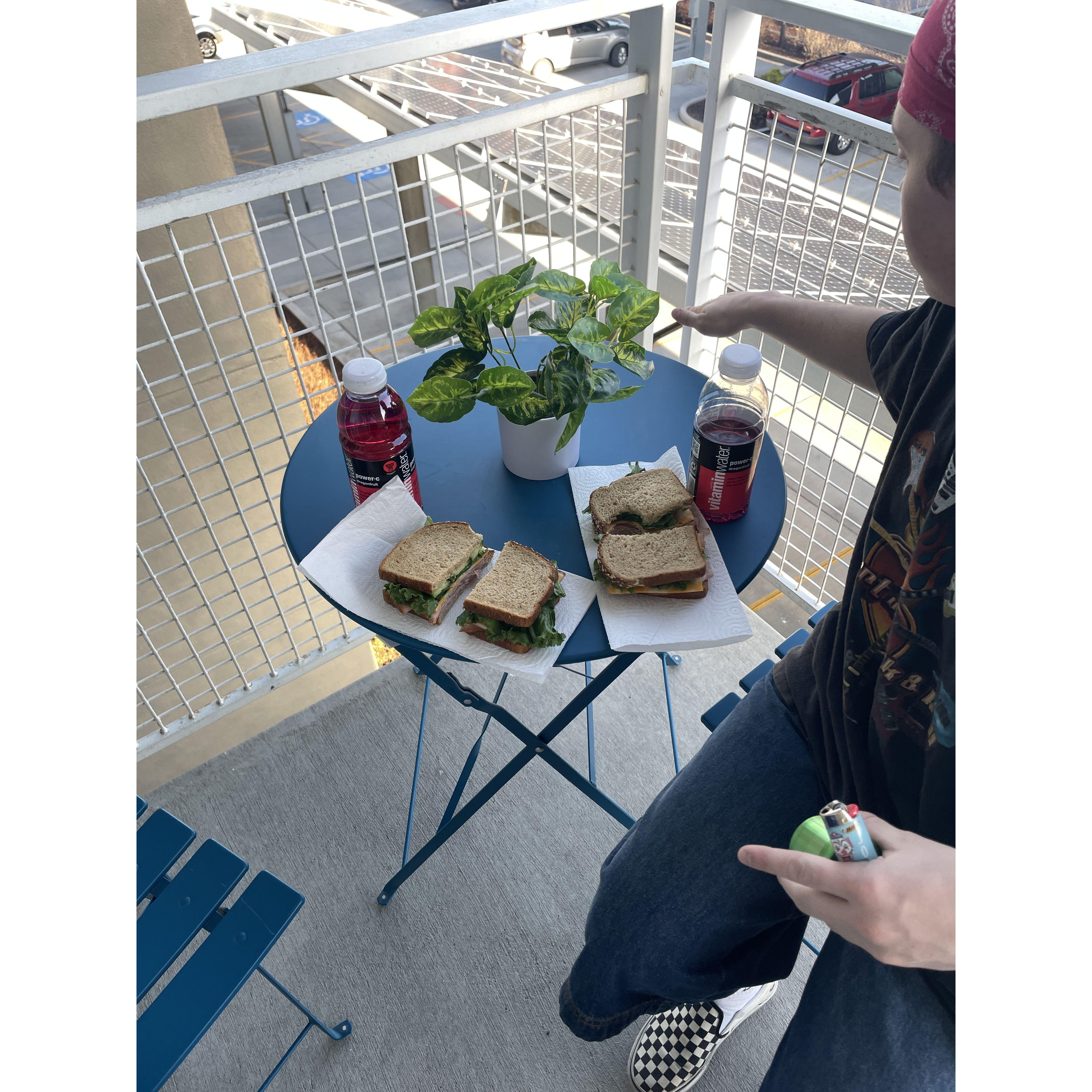 First meal made and eaten in our new apartment!