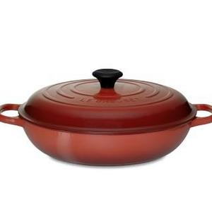 Le Creuset Signature Cast-Iron Braiser, 5-Qt., Red