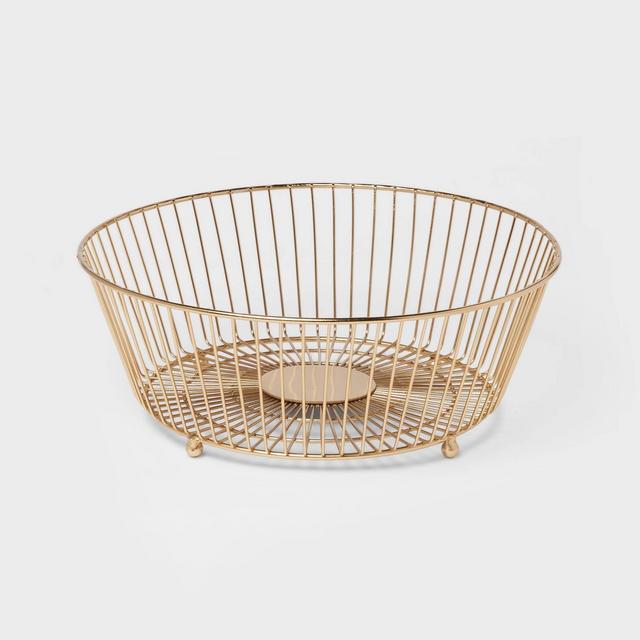 Delavan Collection Metal Wire Fruit Bowl Gold - Threshold™