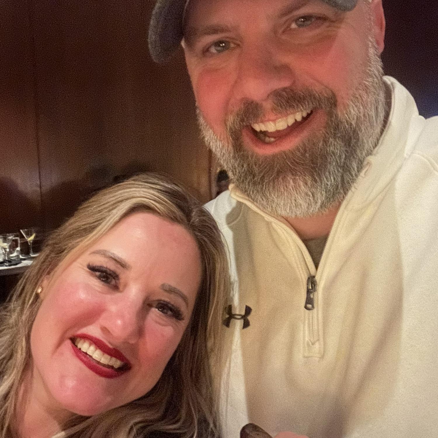 Celebrating Corey the right way…with cigars and bourbon