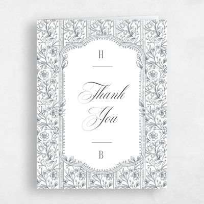White Floral Wedding Thank You - Tauriel Portrait