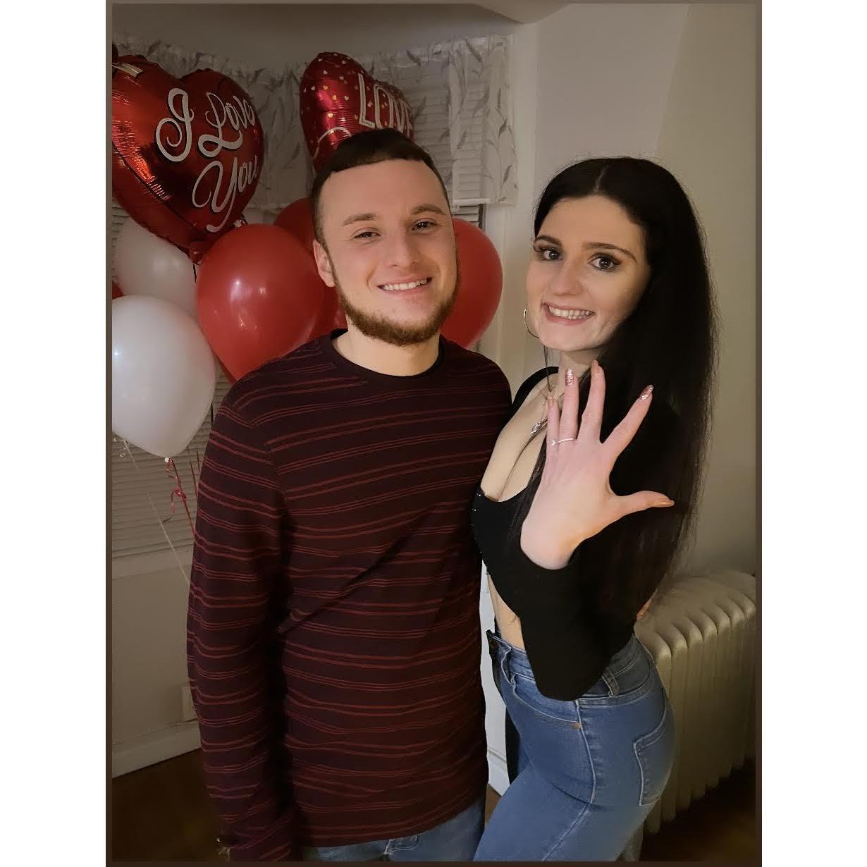 Our first picture as an engaged couple
