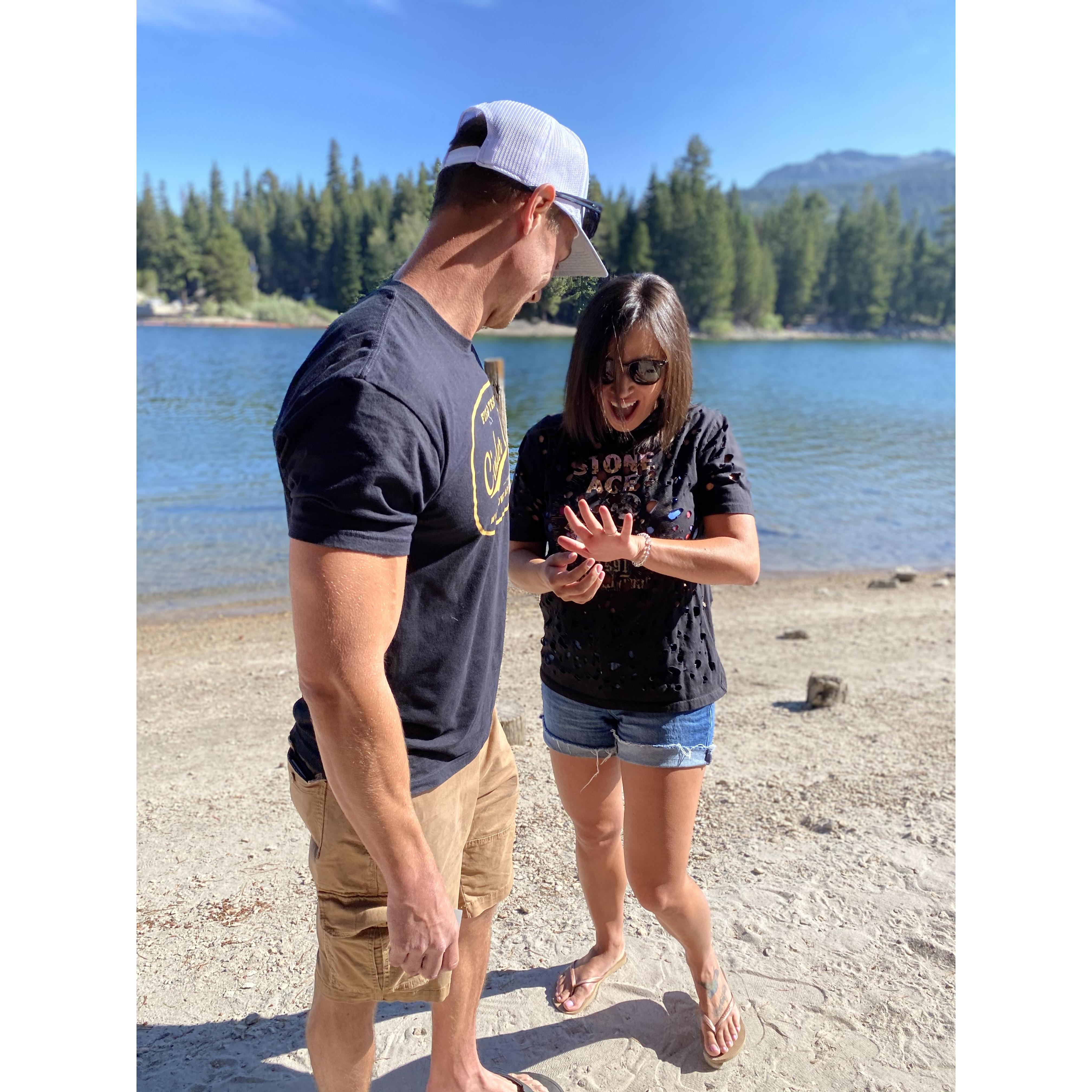 The second time Kayla has ever experienced love at first sight. The first being Justin, and the second being this stunner of a ring he designed.