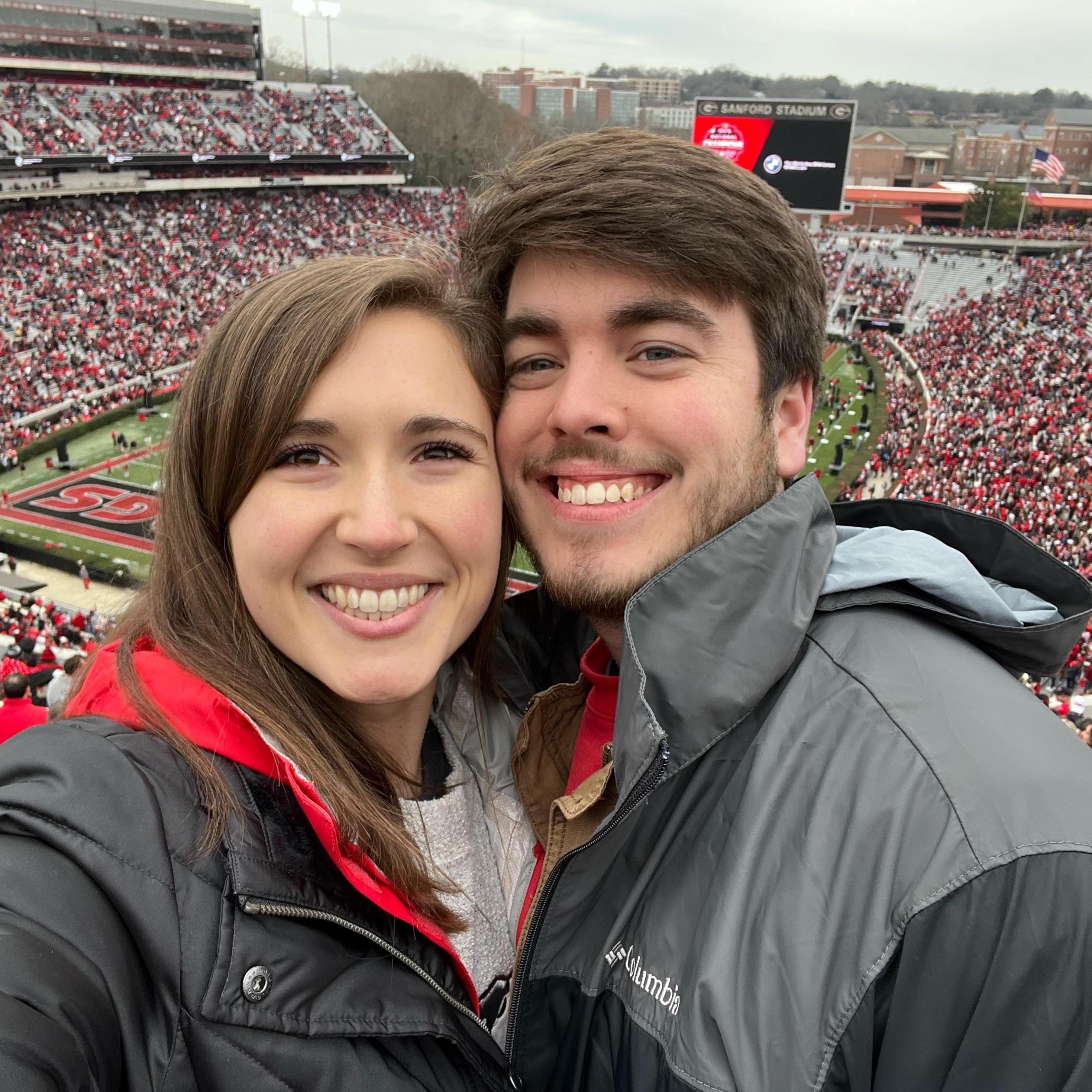 DAWGS WON THE NATTY! Did we watch the entire game? No. But we celebrated afterwards!!