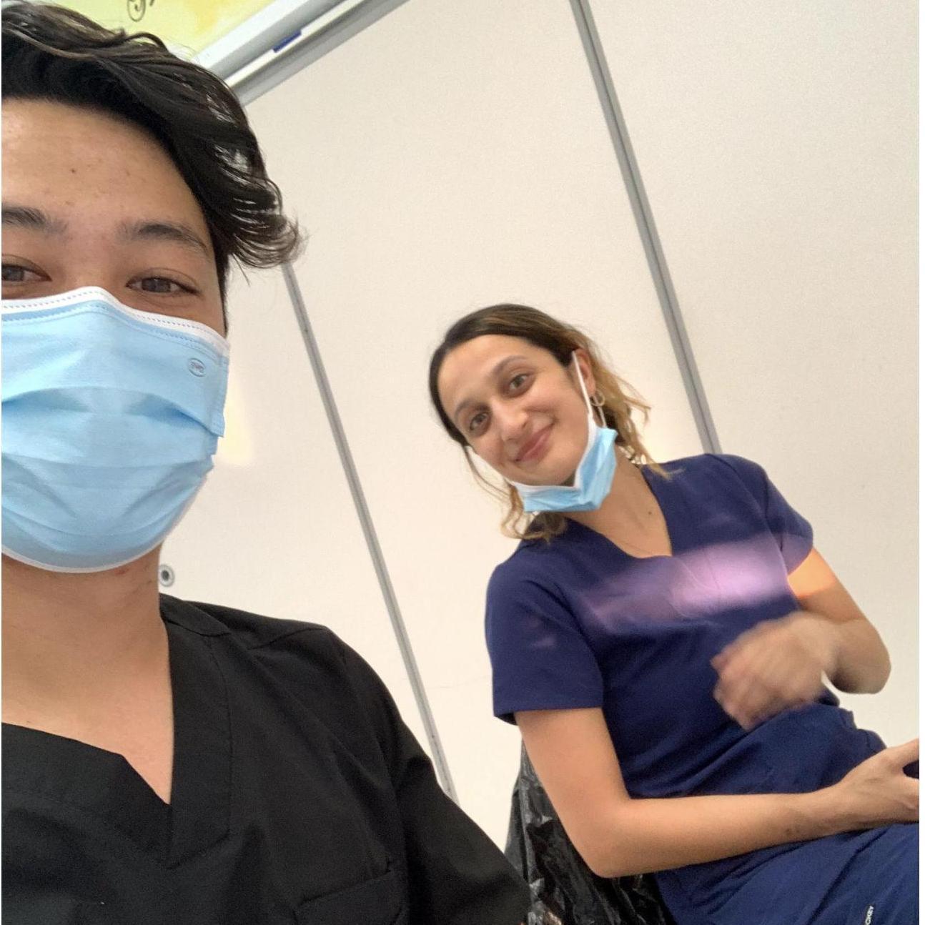 January 2021 - Got our COVID vaccines, worked in healthcare, and even became the ultimate scribing duo at the same clinic.