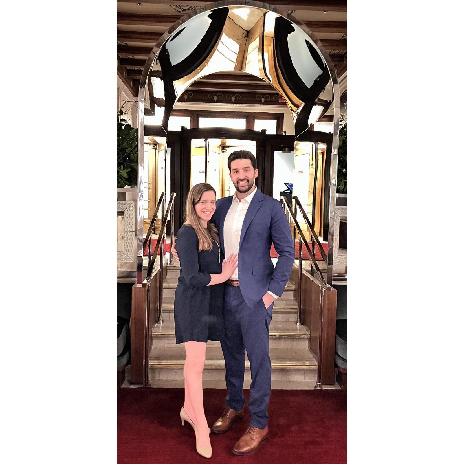 Fancy (delicious) dinner at Restaurant Daniel the night we got engaged