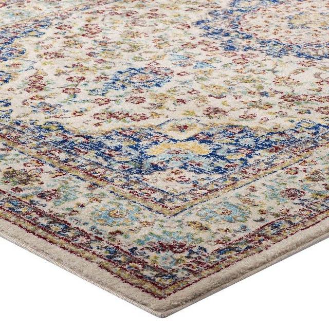 Fulcher Persian Medallion Blue/Beige Area Rug
