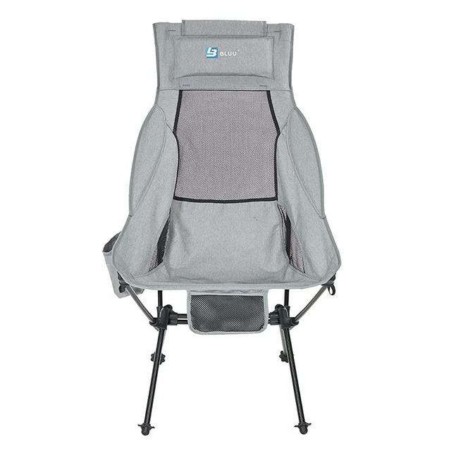 BLUU Ultralight Foldable Camping Chairs, Portable Folding Camp Chair, High Back Compact Lightweight Backpacking Chair for Adult Outdoor Travel Hiking & Fishing