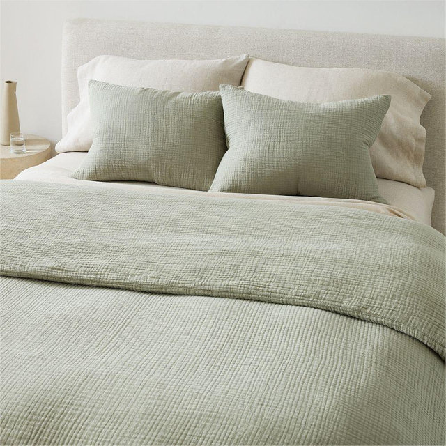 Dreamy Gauze Cotton Duvet Twin/Twin Xl, Celadon Melange