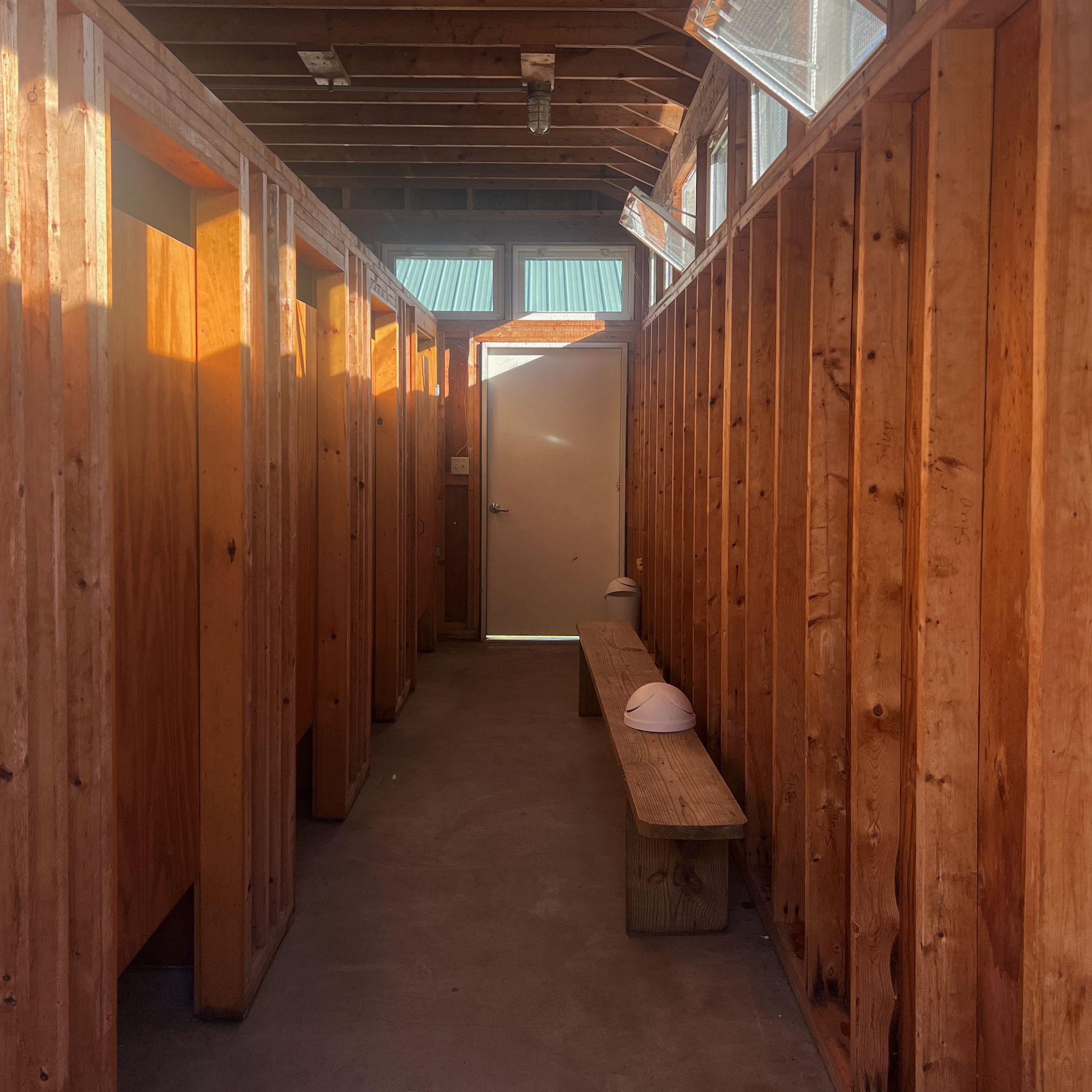 Camp Neringa shower house! Bring your own towel!