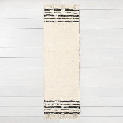 2'x4"x7' Jute Charcoal Stripe Runner - Hearth & Hand™ with Magnolia