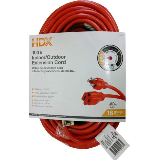100 ft. 16/3 Indoor/Outdoor Extension Cord, Orange