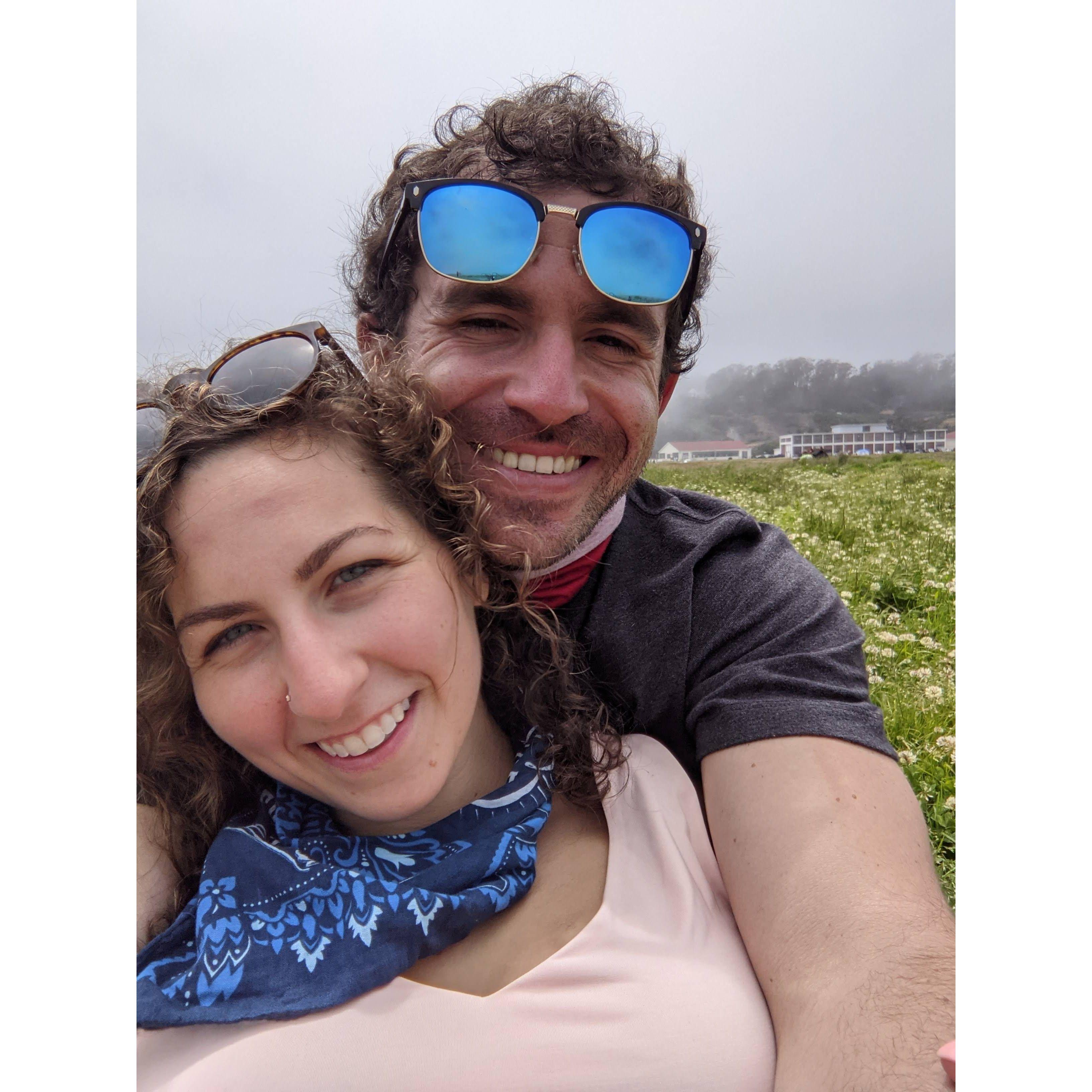 May 2021: Amanda flew to see Leo in CA for their second date (and met Eleonora and Roman upon arrival)