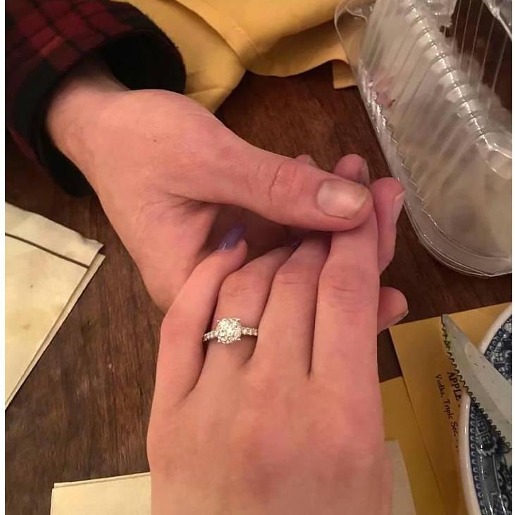 The Ring! Taken at the Dobbin house restaruant, the night Nick proposed in Gettysburg, PA while on vacation with his family for thanksgiving.