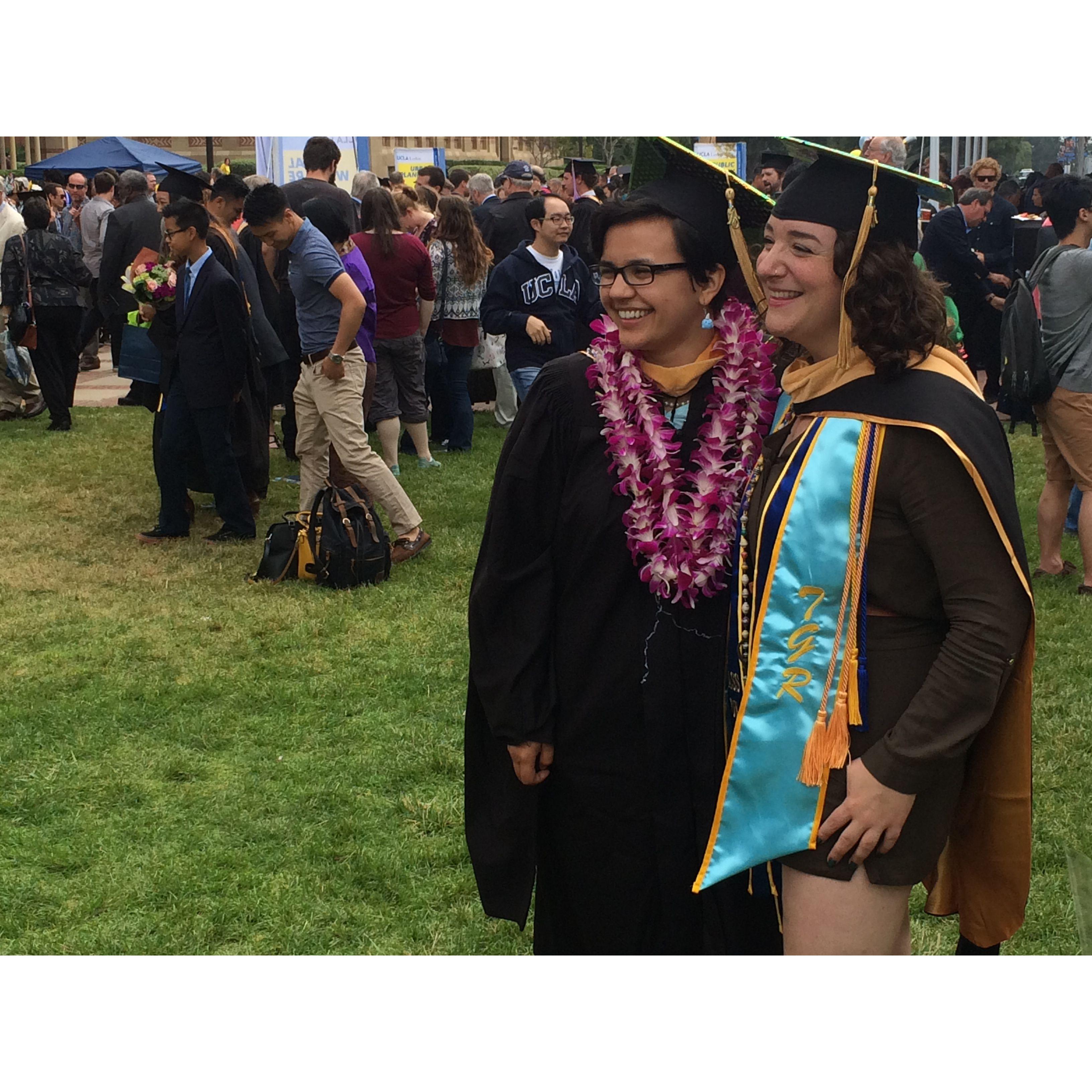 Lynne and jenn at UCLA MSW graduation - 2016