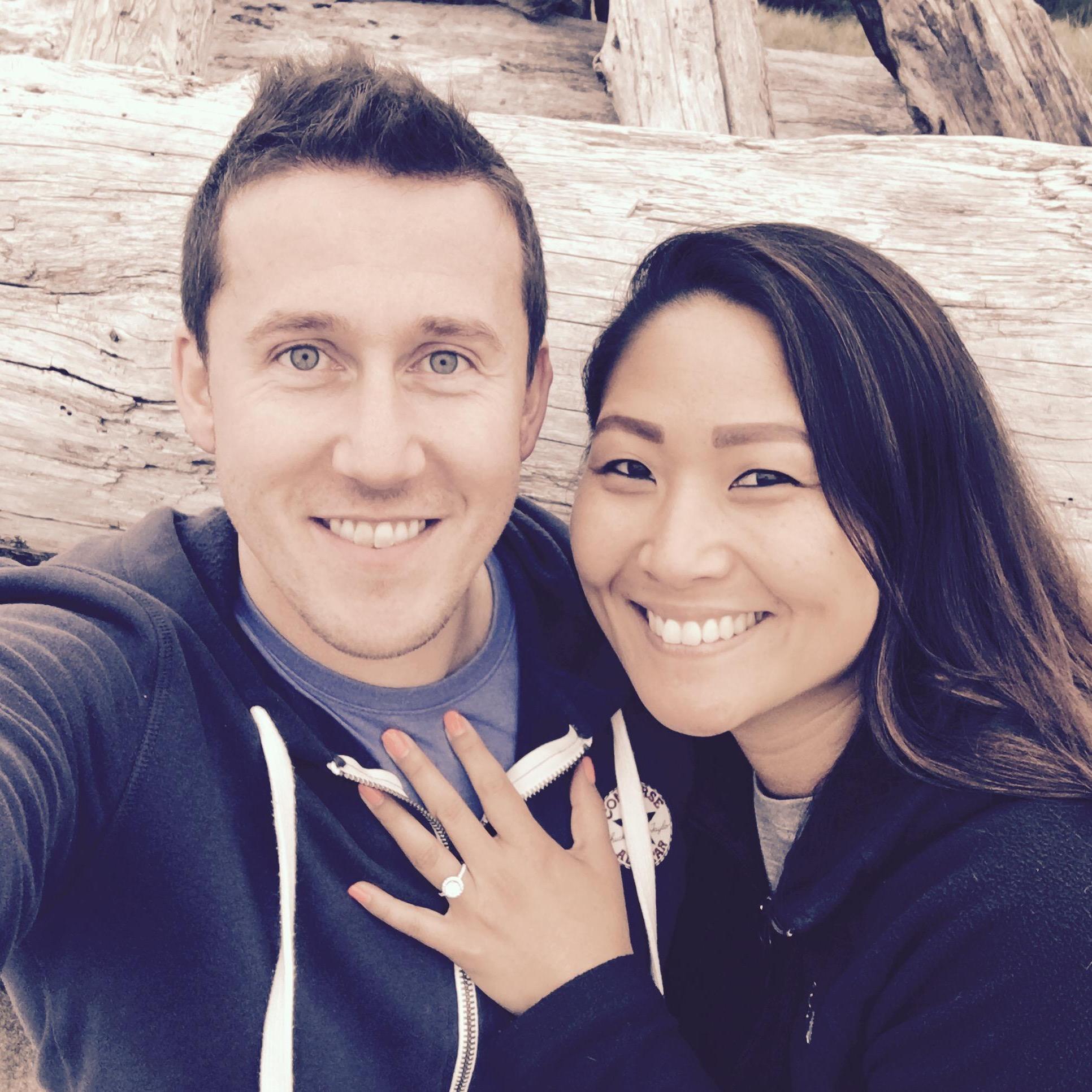 First selfie after Sarah said "Yes!"