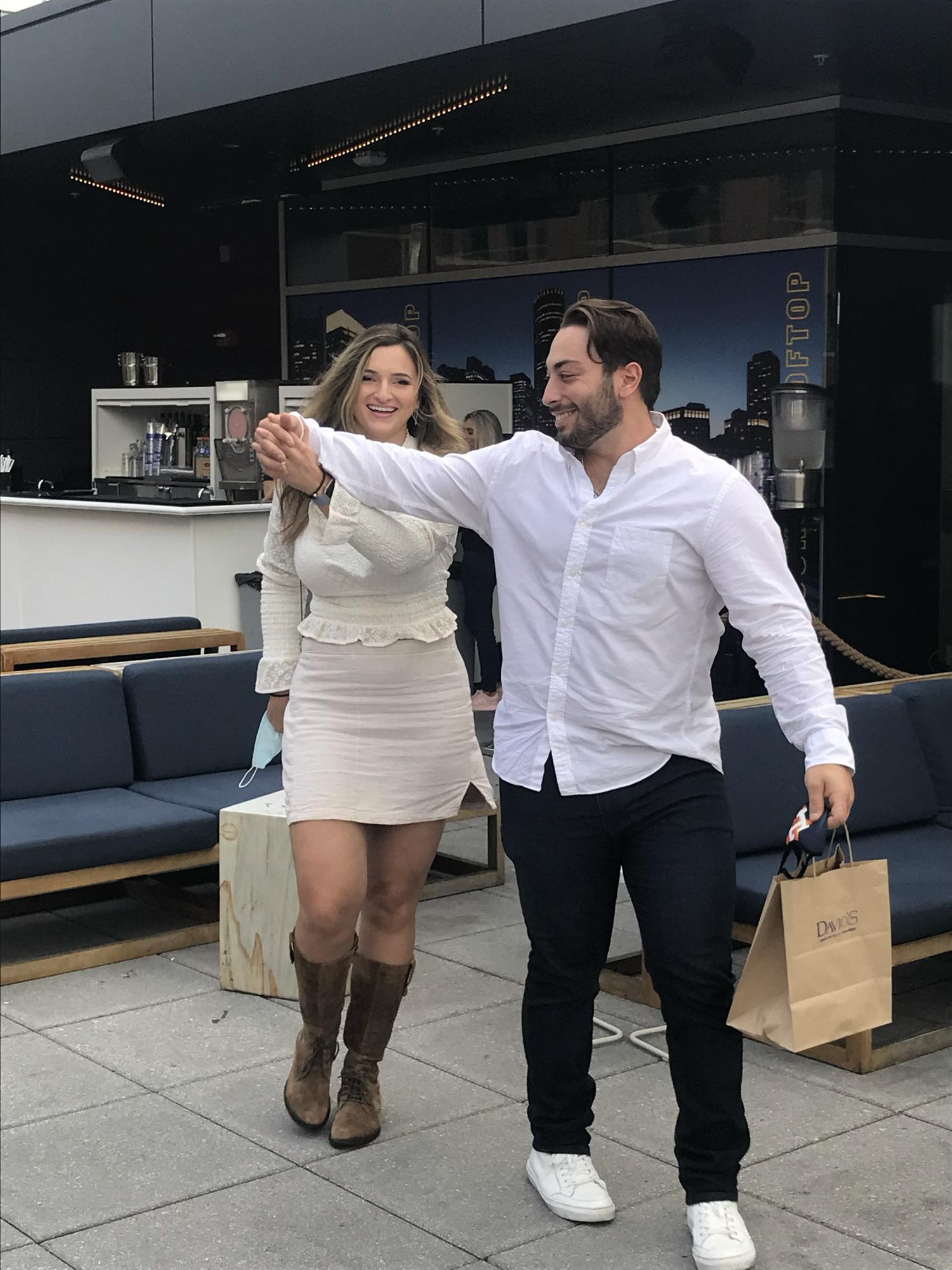 Pure bliss after getting engaged!