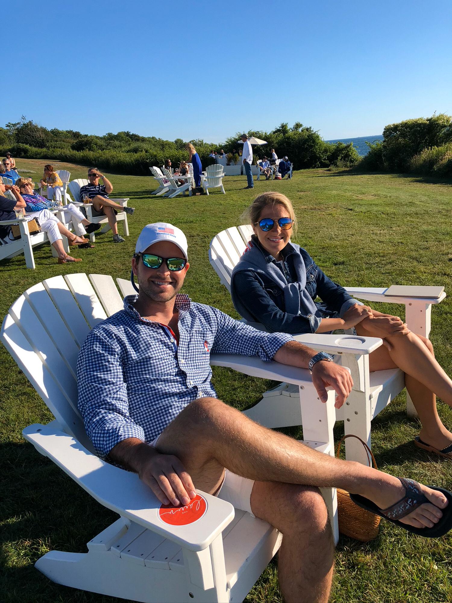Enjoying the iconic lawn at Castle Hill