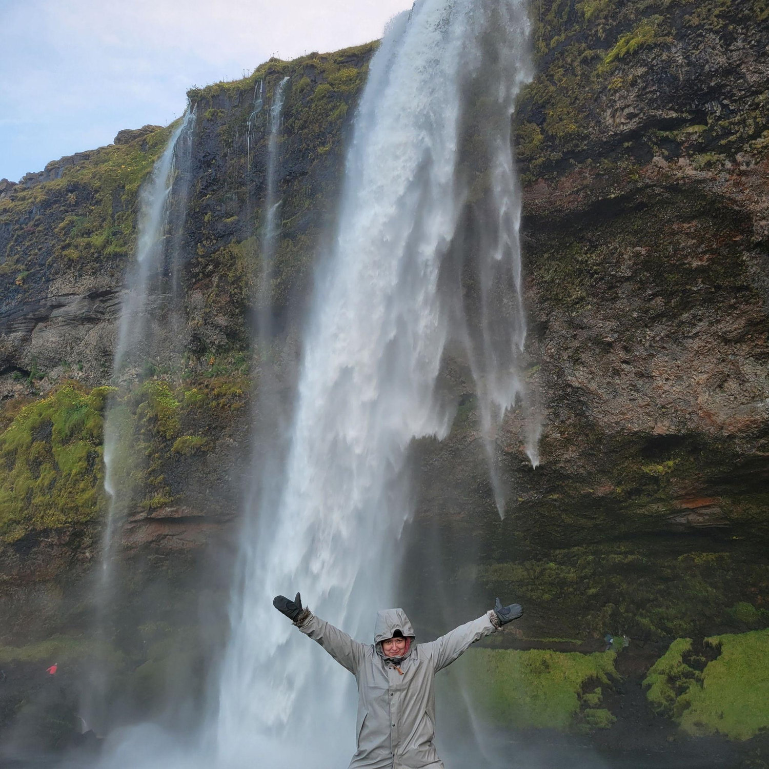 Shelby's signature "what an awesome waterfall" move!